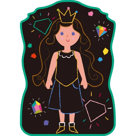 Portable chalk drawing set, Haku Yoka - Dress up Princess