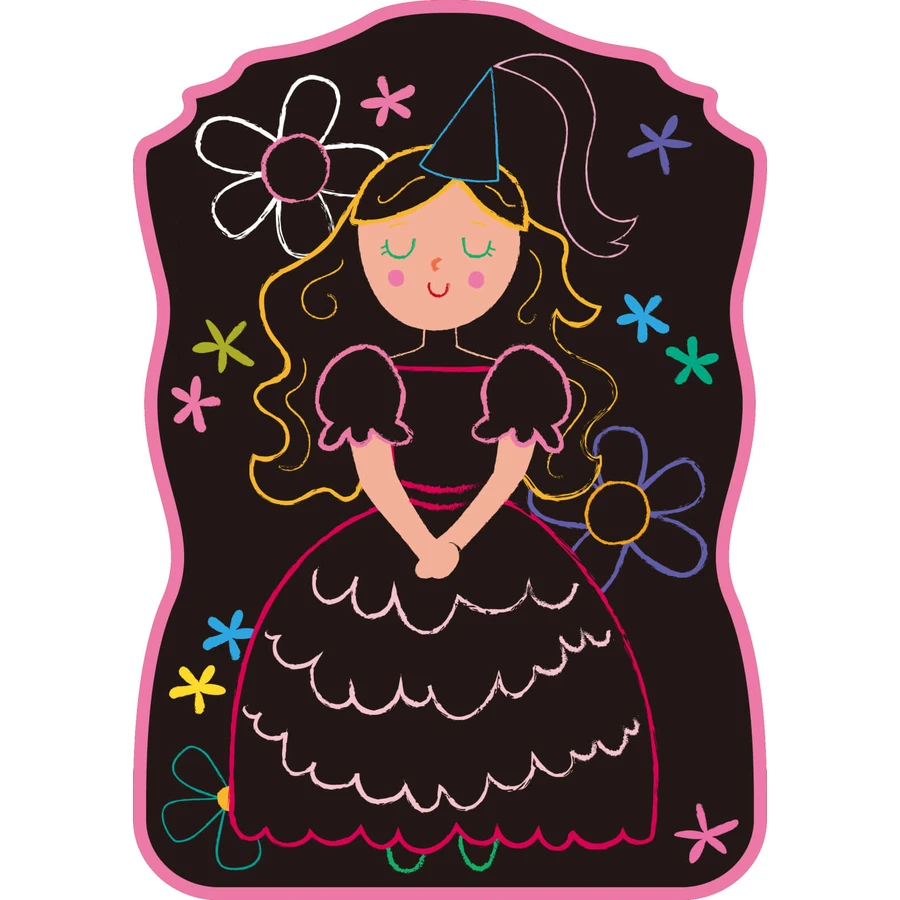Portable chalk drawing set, Haku Yoka - Dress up Princess