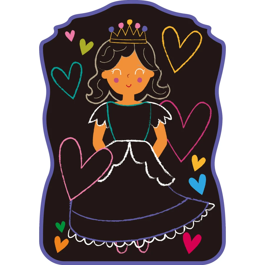 Portable chalk drawing set, Haku Yoka - Dress up Princess