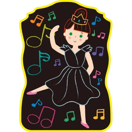 Portable chalk drawing set, Haku Yoka - Dress up Princess