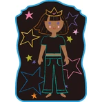 Portable chalk drawing set, Haku Yoka - Dress up Princess