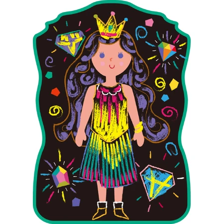 Portable chalk drawing set, Haku Yoka - Dress up Princess