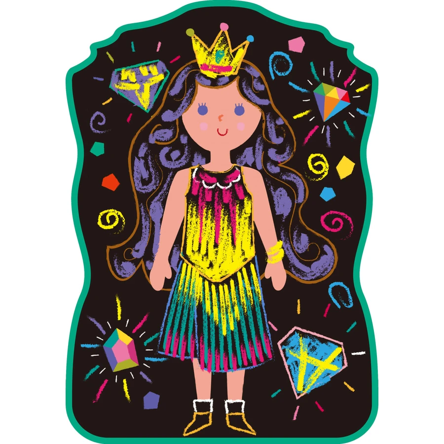 Portable chalk drawing set, Haku Yoka - Dress up Princess
