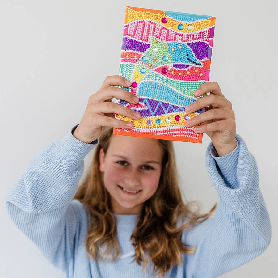 DIY-Set Mein Tagebuch mit Delphin und Diamanten