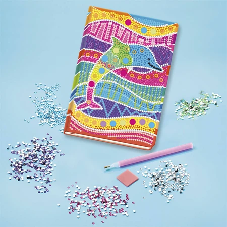 DIY-Set Mein Tagebuch mit Delphin und Diamanten