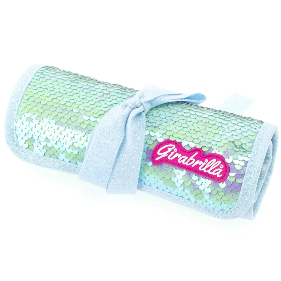 Girabrilla rolling pen - with reversible sequins and set of 12 gel pens + 6 double markers