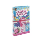 Set de bolsillo creativo, 2 libros para colorear y lápices de colores, unicornios y sirenas, Grafix