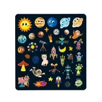 Creative set with reusable soft stickers - Space Explorer