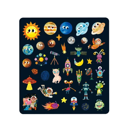 Creative set with reusable soft stickers - Space Explorer