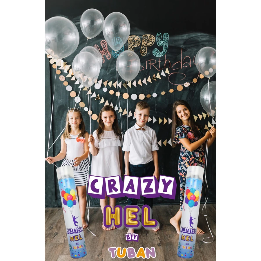 Helium balloon spray, Crazy Hel