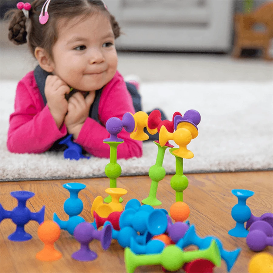 Squigz Starter - 22-teiliges Bauset mit Saugnäpfen