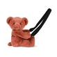 Osito de peluche - adorable bolso bandolera, 30 cm, Terracota