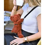Osito de peluche - adorable bolso bandolera, 30 cm, Terracota