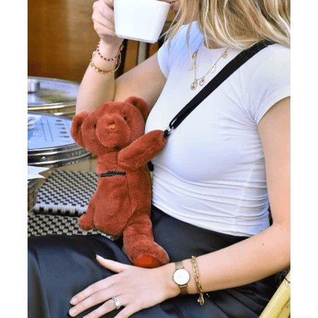 Osito de peluche - adorable bolso bandolera, 30 cm, Terracota