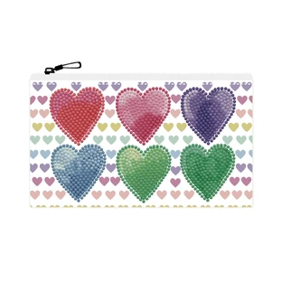Kreatives DYI-Set - Love Hearts Geldbörse, Diamantmalerei