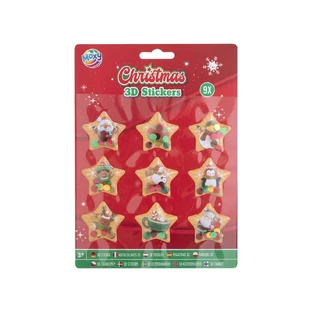 Christmas themed 3D stickers set, stars