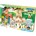 Kit de bricolaje - Crea un paisaje urbano en 3D con madera - Barcelona