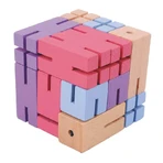Logic game 3D jigsaw puzzle Purple figurine