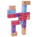 Logic game 3D jigsaw puzzle Purple figurine