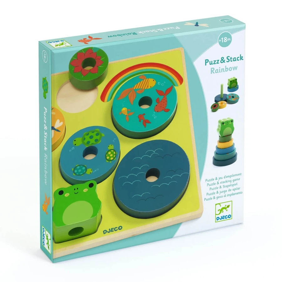 Stapelpuzzle und Spiel aus Holz, Djeco