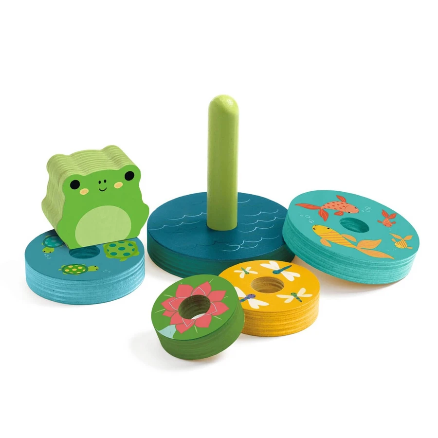 Stapelpuzzle und Spiel aus Holz, Djeco