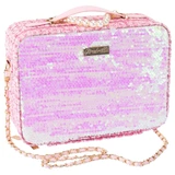 Girabrilla large reversible sequin make-up bag