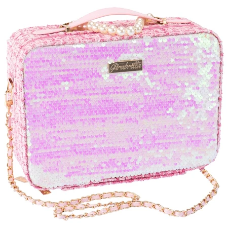 Girabrilla grote omkeerbare make-up tas met pailletten