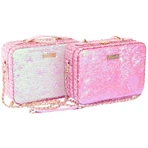 Girabrilla grote omkeerbare make-up tas met pailletten