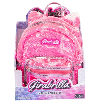 Girabrilla Kitty minirugzak met omkeerbare pailletten