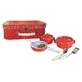 Satz roter Metallvasen, Egmont