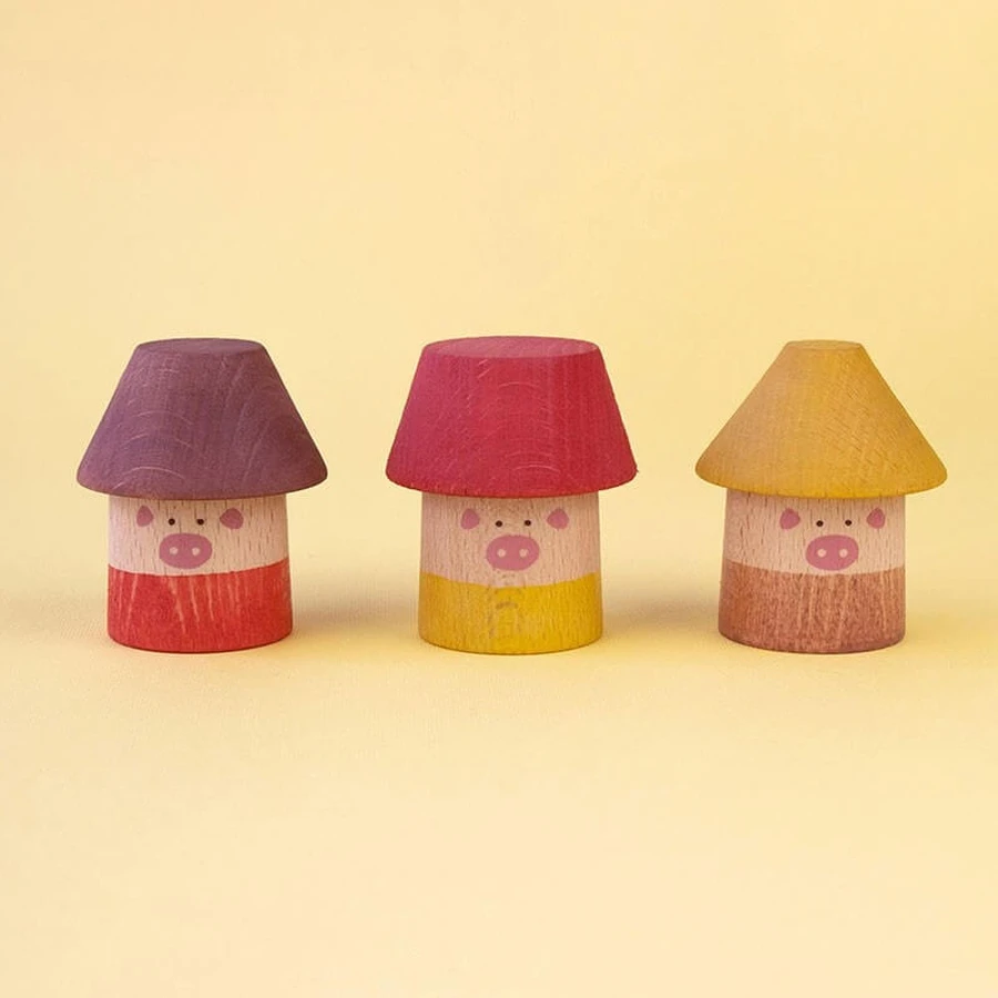 Juego de madera Los tres cerditos, Londji