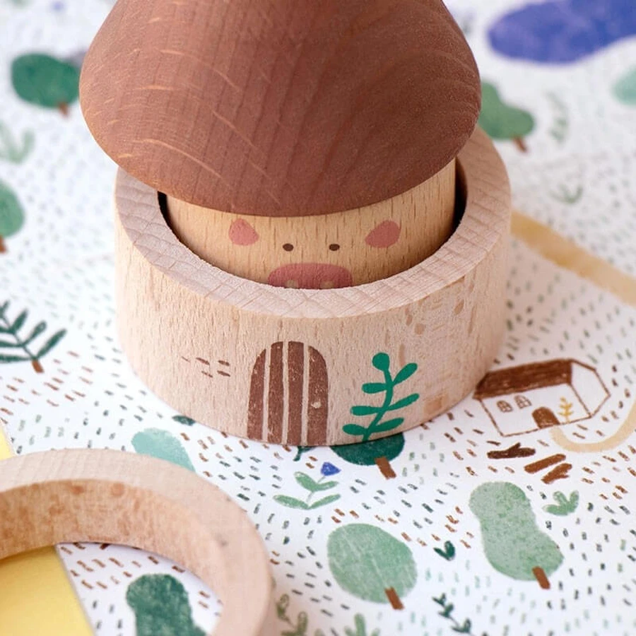 Juego de madera Los tres cerditos, Londji