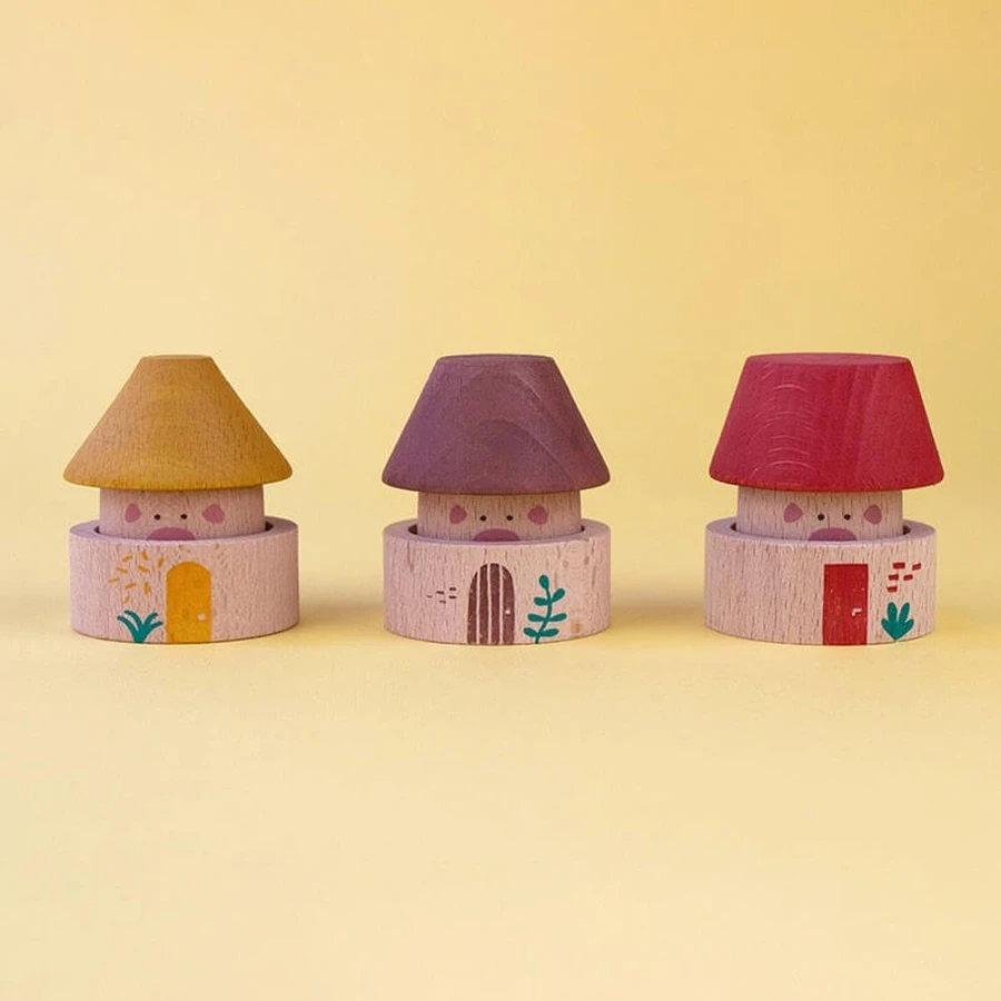 Juego de madera Los tres cerditos, Londji