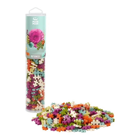 Juego de construcción Plus-Plus, tubo de 240 piezas, Botanica Mix, colores botánicos
