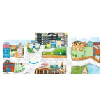 Creative set with reusable soft stickers - City on the move