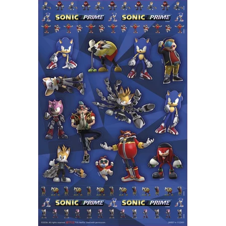 Sonic Prime super stickers set