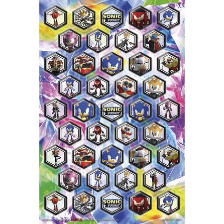 Sonic Prime super stickers set