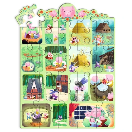 Puzzle de cuentos Los tres cerditos, Djeco