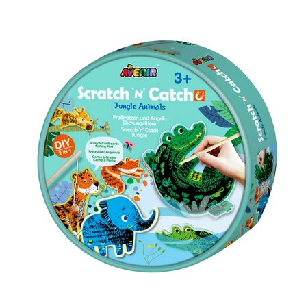 Scratch 'N' Catch - Juego de pesca 2 en 1 - Animales de la selva