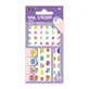 Glitter nail stickers - Flowers