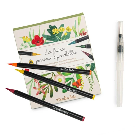 Set de 12 crayons de couleur aquarellables, Moulin Roty