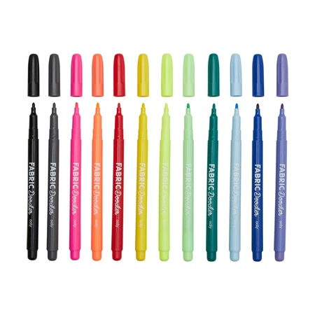 Fabric Doodlers Permanent Textielkrijt - Set van 12