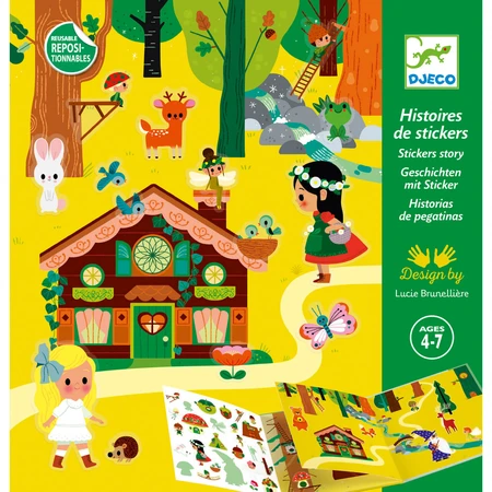 Djeco, The Enchanted Forest with repositionable stickers