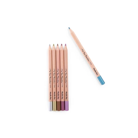 Set de 6 crayons métalliques, Moulin Roty