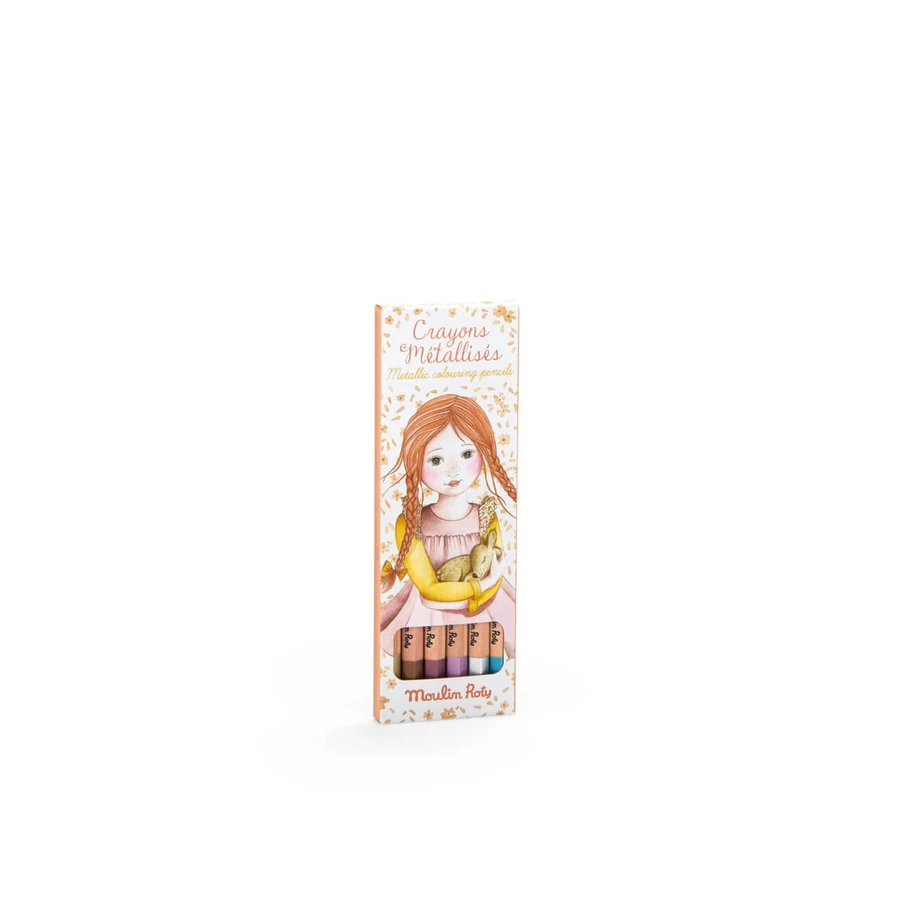 Set de 6 crayons métalliques, Moulin Roty