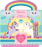 Creative activity book with unicorns