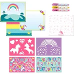 Creative activity book with unicorns