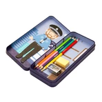 Magnetic puzzle in metal box, matching and matching game - Policeman