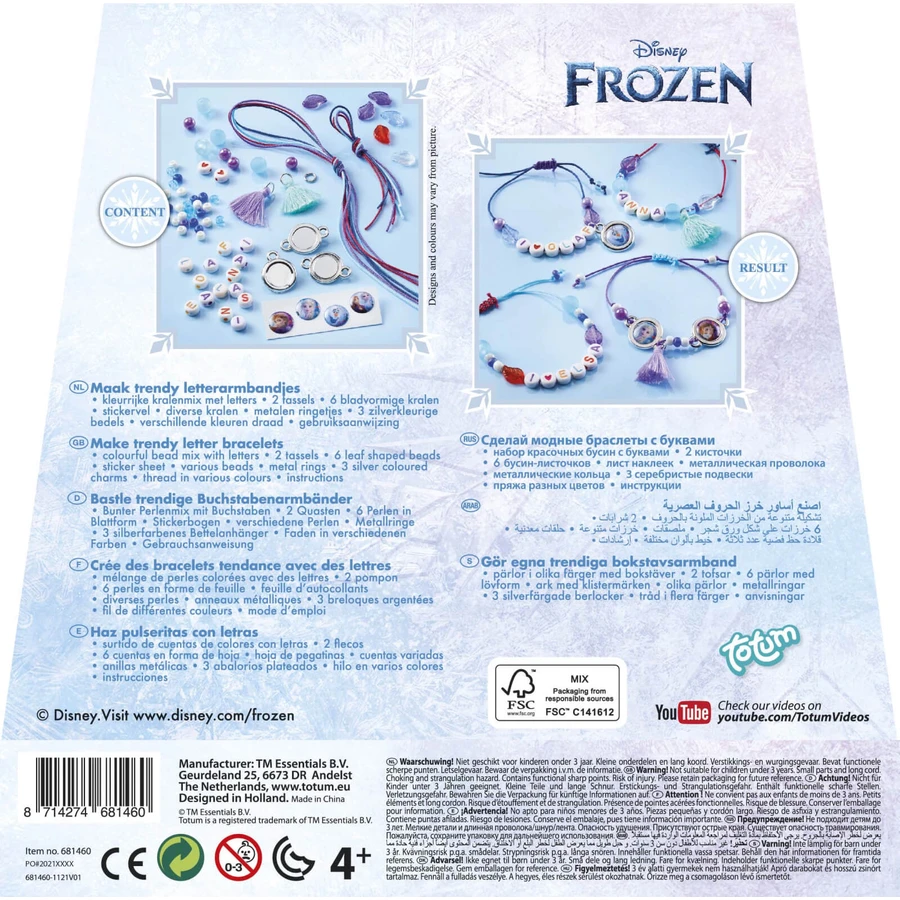 Creative set DIY Bracelets with Disney Frozen letters