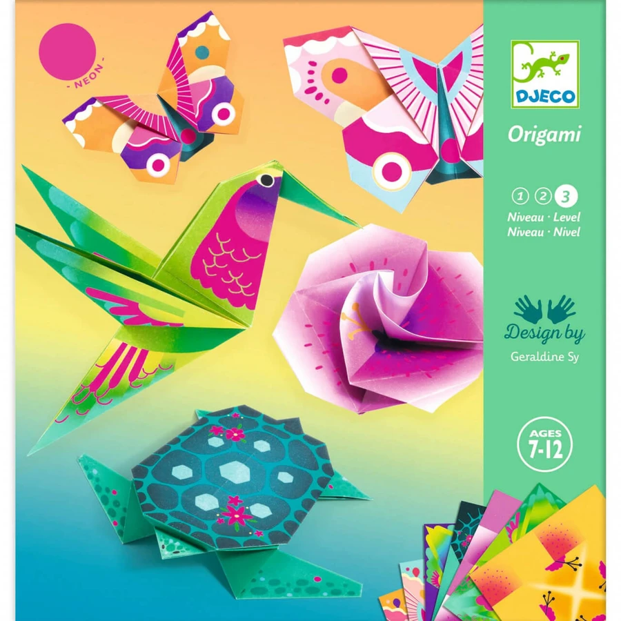 Origami Djeco, exotic animals and flowers